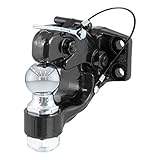 CURT 48190 Pintle Hitch with 2-Inch Trailer Hitch Ball, 16,000 lbs. Capacity, Pintle Mount Required
