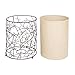 iDesign Twigz Metal Wire and Plastic Wastebasket Trash Can Garbage Can for Bathroom, Bedroom, Home Office, Kitchen, Patio, Dorm, College, Vanilla Tan and Bronze