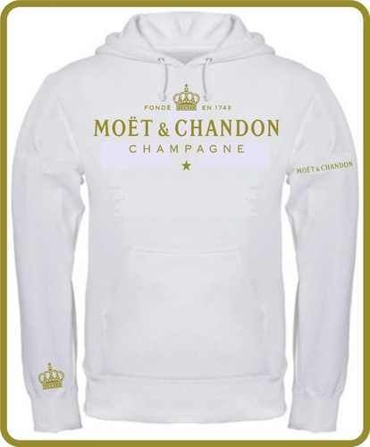 XL Moët Champagne Moet Champager Ice Imperial White Nikki Beach Hoodie Sweater Jumper