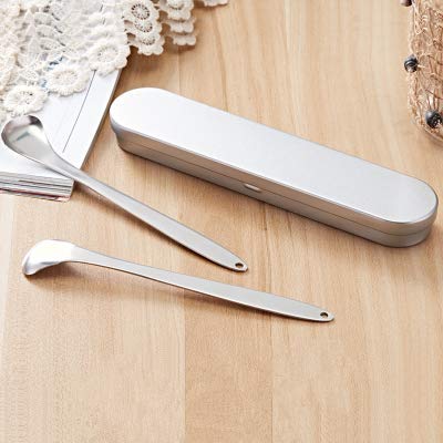 3 Pack Tongue Scraper Cleaner Stainless Steel Fresh Breath Tongue Scrapers Metal Tongue Scraping Cleaner for Oral Care (3Pack-3Color)