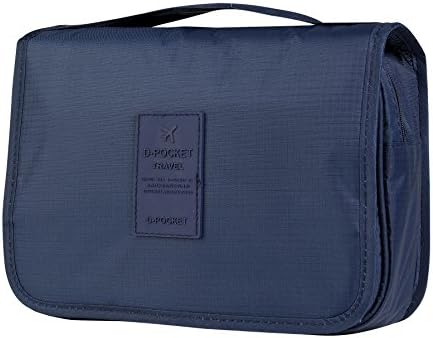 iLotusBAG Hanging Travel Toiletry Kit,Travel Organizer Cosmetic Bag for Men & Women (Navy Blue-â…¡)
