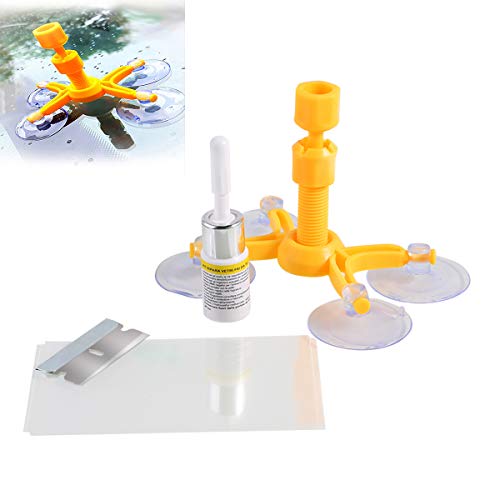 Car Windshield Repair DIY Kit, DEALPEAK Windshield Crack Chip Repair Tools Quick Fix DIY Auto Window Glass Scratch Repairing Kit