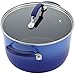 Rachael Ray Brights Nonstick Cookware Pots and Pans Set, 14 Piece, Blue Gradient