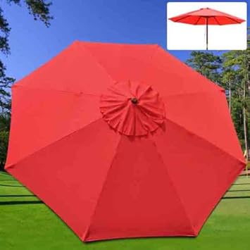 Sand Umbrella Canopy 9 Ft 6 Ribs Top Patio Market Replacement Cover C Jolash Pl