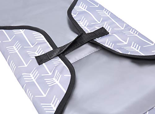 ELENTURE Diaper Changing Pad, Baby Infant Portable Travel Changing Station Mat Bag with Kneecap (White Arrowhead) - Thumbnail 5