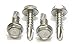 Bolt Dropper #8 x 1/2-Inch Stainless Steel TEK Screws - Pack of 100 Self Tapping Screws - Corrosion-Resistant External Hex Washer Head Screws for Wood, Metal, Wet Environments, and Outdoor Projects