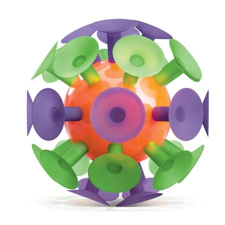 Play Visions Giant Suction Cup Ball, Kids Toy - Throw It and Watch It Stick - 5 Inch Ball Surrounded by Strong Suction Cups