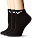NIKE Women's Performance Cushion Low Cut Training Socks (3 Pairs), Black/White, Medium