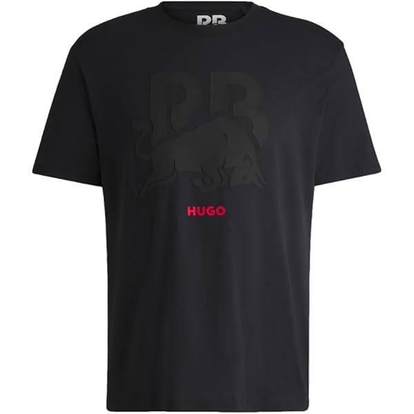 HUGO, F1 2024 Racing Bull Team Back Logo Tshirt, Black, XXXL