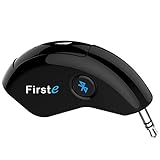 FirstE Bluetooth Receiver Wireless Car Stereo Audio Adapter Support A2DP 3.5mm Aux Output Hands Free Music Streaming or Calling Paired with iPhone 7 6S Plus; Samsung Galaxy; iPad iPod & Android Tablet