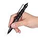 Tactical Pen Aircraft Aluminum Self Defense Pen with Glass Breaker Writing Multi functional Survial Tool (Black)