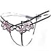 Women Sexy Open Crotch Lace Transparent G String Thongs Lingerie T-back Thongs