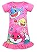 Coralup Toddler Girls Short Sleeve Nightgown Dress(Rose,2-3T)