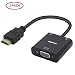 HDMI to VGA 2 Pack, Benfei HDMI to VGA Adapter (Male to Female) with Audio Compatible for Laptop, Xbox 360 One, PS4 PS3, Mac Mini