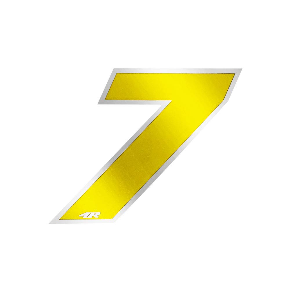 Quattroerre Racing Number 7 Anodized Mini, Yellow