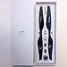 XOAR DJI Inspire 1 Carbon Fiber Propellers 1345 (2 Pairs) + Aluminum Self-Tightening Adapters. 13 Inch 2 Blade Premium CF Props for Inspire 1, V2.0, Pro, Black Edition, Matrice 100