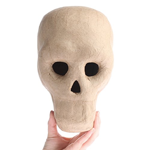 Factory Direct Craft Life Size Paper Mache Skull for Halloween, Gothic and Day of the Dead Display