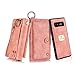 Petocase Compatible Galaxy S10 Plus Wallet Case, Multi-Functional PU Leather Zip Wristlets Clutch Detachable Magnetic 13 Card Slots 4 Cash Purse Protection Back Cover for Samsung Galaxy S10 Plus Pink