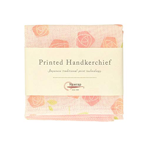Eco-Friendly, Japanese Printed Handkerchief Cloth, Rose Flower Print