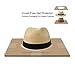 Pineapple&Star Sun Straw Fedora Beach Hat Fine Braid UPF50+ for Unisex