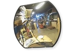 Vision Metalizers Outdoor Acrylic Rectangular Convex Mirror -Security Mirror for Retail Stores and Warehouses - Acrylic Mirror for Blind Spots - Ideal for Low Ceilings - 20″ X 30″