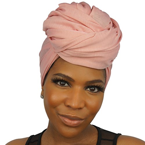 Stretch Head Wraps for Women Extra Long Jersey Knit Turbans Soft