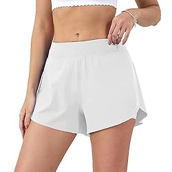 Aurefin Women's 2 in 1 Flowy Running Shorts High