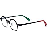 FONEX Colorful Pure Titanium Glasses Frame Women Retro 3/4 Round Eyeglasses F85785