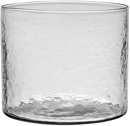 Cote Table Jarron Cilindrico De Cristal Martillado 19 X 16 Cm Amazon Es Hogar