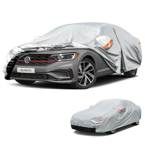 GUNHYI Cubierta de Coche de 6 Capas para VW Jetta de 1998 a 2022, Cubierta Exterior Completa Resistente al Agua para Todo Tipo de Clima