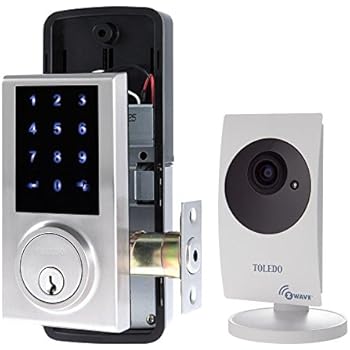 Video Camera With Built In Smart Home Z Wave Wifi Hub And Electronic Door Lock Touch Screen Deadbolt Combo 2 Way Audio Apple Ios Android