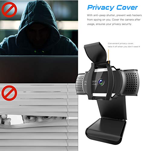 FOGEEK-Webcam-1080P-with-Microphone-and-Privacy-CoverHD-Autofocus-Web-Camera-for-Conferencing-Video-Calling-Recording-and-Streaming-Free-Driver-Installation-USB-Camera-for-PC-Laptop-Desktop