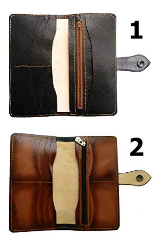 Men's 3D Genuine Leather Wallet, Long wallet, Travel wallet, Biker wallet, Clutch wallet, Hand-Carved, Hand-Painted, Leather Carving, Custom wallet, Personalized, Boat, Navigational Compasses, Ship - Thumbnail 4