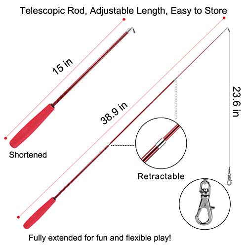 2 Feather+Retractable+Assorted+Interactive+Exerciser