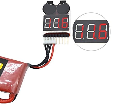 1S-8S Dual Speaker 2 IN 1 LiPo Battery Voltage Checker Indicator Tester LED &amp; low voltage buzzer alarm for 1S-8S Lipo Battery