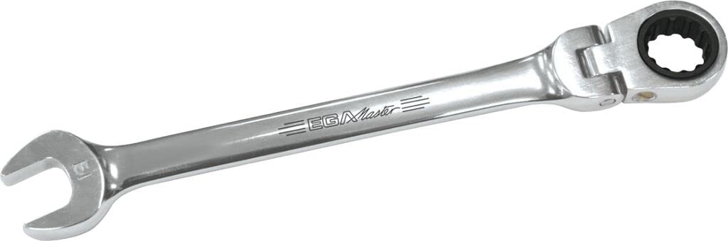 Ega Master 61548 - Combination Flexible Gear Wrench 1/2" Mirror Polished Chrome Plating