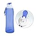 Sportsun Easy to Clean Silicone Collapsible Water Bottle for Sports Camping Hiking with Great Capacity 17 Oz，Pack of 2 Blue and Pink