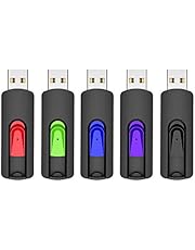 RAOYI 5Pack 64GB USB Flash Drives Thumb Drive Memory Stick Slide Retractable Jump Drive (64GB