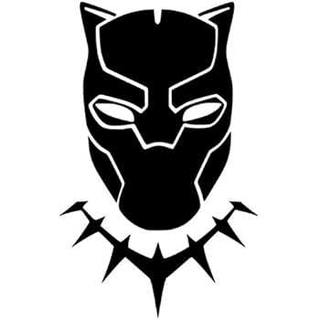 Amazon.com: CCI Black Panther Mask Decal Vinyl Sticker|Cars Trucks Vans Walls Laptop| Black |5.5