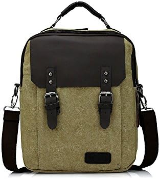 Movement Fashion Men' s Women's Specially High Density Thick Vintage Canvas Shoulder Hiking Camping Travel School Bag Laptop Backpack - ArmyGreen