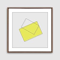 Framed Canvas Wall Art Geometric Building Canvas Prints Home Artwork Decoration for Living Room,Bedroom - 16x16 inches