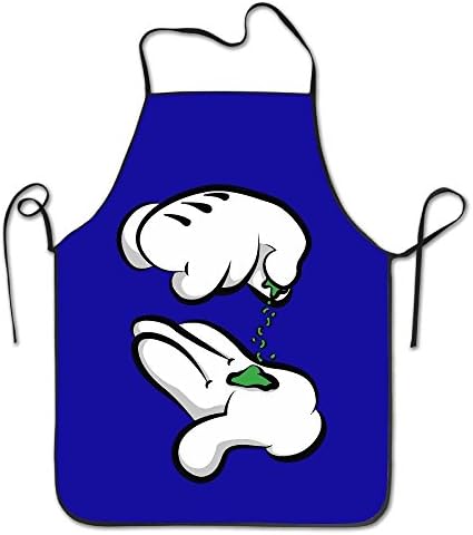 Mickey Hands Rolling A Joint Soft And Warm Women Kitchen Restaurant Bib Apron by YUANDAN
