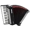 ACORDEON CROMATICO – Hohner (A40821) (Bravo III) (120 Bajos) (Negro con Funda de Calidad)