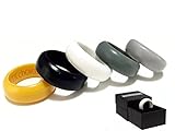 Silicone Wedding Ring Premium Medical Grade Wedding-Bands for Active Men & Women, Athletes, Comfortable Fit & Skin Safe, Non-toxic, Antibacterial