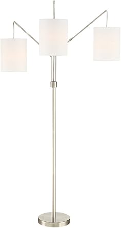 Serra Brushed Steel 3 Lights Arc Floor Lamp Floor Lamps Amazon