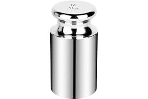 TRUE 42 True 5kg Calibration Weight - 5000g Weight - Class M2 Precision Calibration Weight, Chrome Finish, Test Weight for Digital Scales and Mechanical Scales- Dimensions: Diameter: 7.7cm, Height: 14.5cm