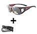 GREAT PICK Fitover Polarized Sunglasses to Wear Over Prescription Glasses + car Clip Holder