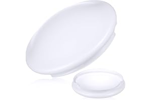 POPETPOP Flush Mount Ceiling Lampshade: Mushroom Ceiling Light Shade Replacement - Plastic Round Lampshade for Bedroom, Kitchen Light (7.36 Inch Opening Diameter)