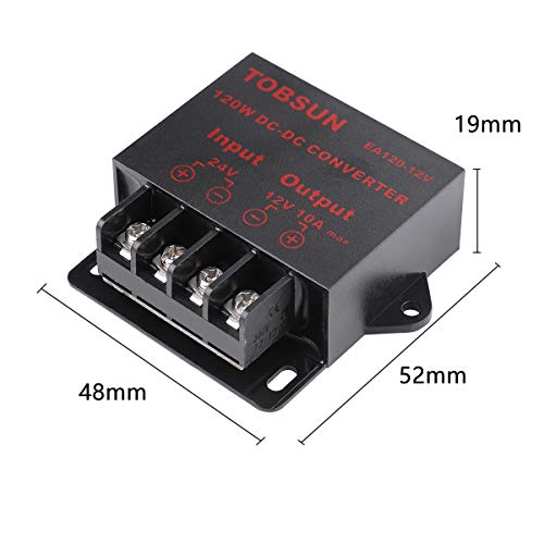 BINZET DC 24V to 12V 10A 120W Converter Step Down Regulator for Car Low Voltage Transformer