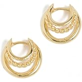 SHASHI Women's Charlee Triple Earrings, Gold, One Size